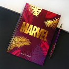 Подарочный набор: ежедневник А5 "Marvel", на гребне, 60 листов и ручка, Мстители - фото 9695173