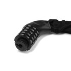 Замок навесной велосипедный LOCKLAND, кодовый, 6×1000 мм, цепь, цвет черный - Фото 10