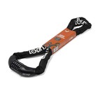 Замок навесной велосипедный LOCKLAND, кодовый, 6×1000 мм, цепь, цвет черный - Фото 12