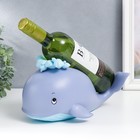 Сувенир полистоун подставка под бутылку "Голубой кит" 14,5х18х27 см - фото 6587240