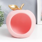 Сувенир полистоун подставка "Розовое яблоко" 20,5х16х18 см - фото 6587255