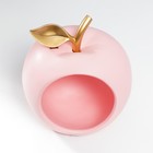 Сувенир полистоун подставка "Розовое яблоко" 20,5х16х18 см - фото 6587256