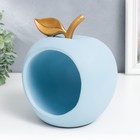Сувенир полистоун подставка "Голубое яблоко" 20,5х16х18 см - фото 2719750
