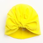 Чалма для девочки бантом, цвет желтый, размер 47-50 см - фото 9695388