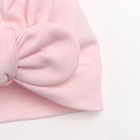 Чалма для девочки бантом, цвет светло-розовый, размер 47-50 см - фото 43723335