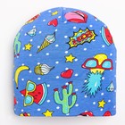 Шапка для девочки, цвет темно-голубой, размер 44-47 см - фото 42743549