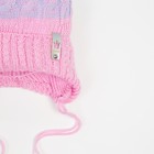 Шапка для девочки, цвет розовый/голубой, размер 47-50 см - Фото 2