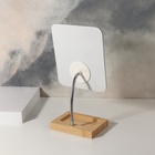 Зеркало с подставкой BAMBOO, на гибкой ножке, 16.5×26 см, (16.5×19.5 см), бамбуковое - Фото 5