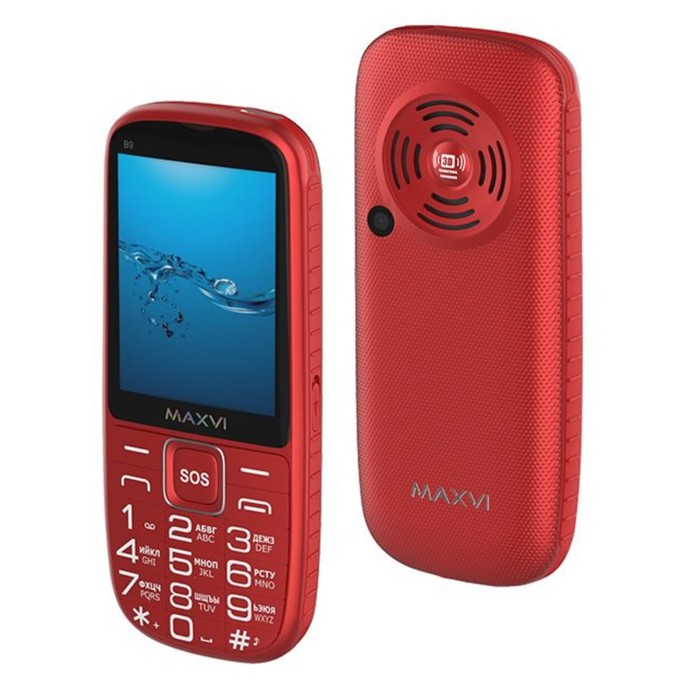 Сотовый телефон MAXVI  B9, 2", TFT, microSD, 2sim, BT3.0, 1600мАч, синий - фото 51618193