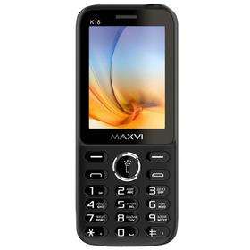 Сотовый телефон MAXVI K18, 2.4", TFT, 1.3Мп, microSD, 2sim, 800мАч, чёрный
