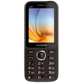 Сотовый телефон MAXVI K18, 2.4", TFT, 1.3Мп, microSD, 2sim, 800мАч, коричневый