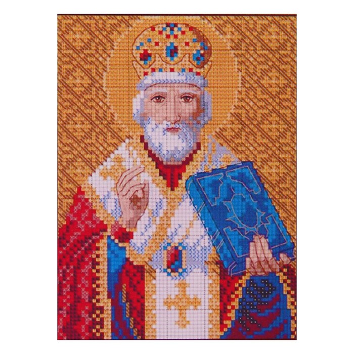 Алмазная мозаика «Святого Николая Чудотворца» 20 × 27 см, 34 цв. + наклейка - Фото 1