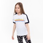 Футболка для девочки, цвет белый, рост 128 см - Фото 4