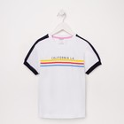 Футболка для девочки, цвет белый, рост 128 см - Фото 6