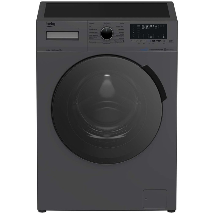 Стиральная машина Beko WSPE 6H616A, класс А, 1200 об/мин, до 6.5 кг, чёрная - фото 51496806