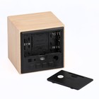 Часы - будильник электронные "Цифра" настольные с термометром, деревянные, 6.5 см, ААА, USB - Фото 4