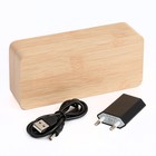 Часы - будильник электронные "Цифра-Т" настольные с термометром, деревянные, ААА, USB - Фото 4