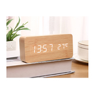 Часы - будильник электронные "Цифра-Т" настольные с термометром, деревянные, ААА, USB - Фото 7