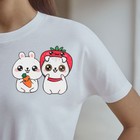 Термонаклейка для текстиля «Кролики», 8.97 × 7,07 см  (артикул 7582052)  большой выбор товаров оптом и в розницу по низким ценам с доставкой