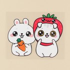 Термонаклейка для текстиля «Кролики», 8.97 × 7,07 см  (артикул 7582052)  большой выбор товаров оптом и в розницу по низким ценам с доставкой