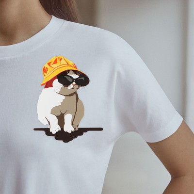 Термонаклейка для текстиля «Котейка», 8,47 × 10,57 см