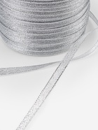 Лента парчовая, 6 мм, 500±1 м, цвет серебряный - Фото 3