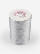 Лента парчовая, 6 мм, 500±1 м, цвет серебряный - Фото 4