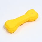 Игрушка для собак «Кость с портретом», 15 см, пищащая, жёлтая - Фото 6