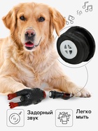 Игрушка пищащая «Задумчивая курица» малая для собак, 16.5 см, чёрная - Фото 2