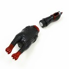 Игрушка пищащая «Задумчивая курица» малая для собак, 16.5 см, чёрная - Фото 4