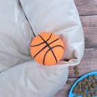 Игрушка пищащая "Мяч Баскетбол" диаметр 7,5 см, оранжевая - Фото 2