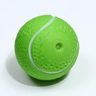 Игрушка пищащая "Теннисный мяч" для собак, 7,5 см, зелёная - фото 9322981