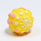 Игрушка пищащая "Чудо-мяч", 6,5 см, жёлтая - Фото 2