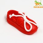 Игрушка с канатом "Мокасины", 13 см, красная - Фото 1
