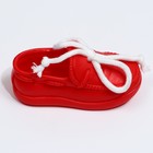 Игрушка с канатом "Мокасины", 13 см, красная - Фото 2