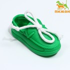 Игрушка с канатом "Мокасины", 13 см, зелёная - Фото 1