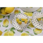 Чайная пара Доляна «Лимон», 2 предмета: чашка 250 мл, блюдце d=15 см - Фото 5