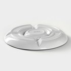 Менажница 5 ячеек Доляна «Лимон», d=26 см, цвет белый - Фото 7