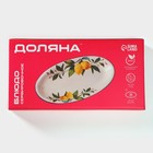 Блюдо овальное Доляна «Лимон», 28×14.5 см, цвет белый - Фото 7