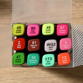 

Маркеры для скетчинга 2-х сторонние, 12 цветов Floral colors