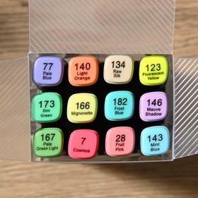 

Маркеры для скетчинга 2-х сторонние, 12 цветов Pastel colors
