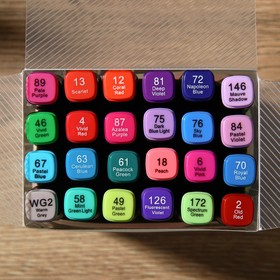 

Маркеры для скетчинга 2-х сторонние, 24 цвета Flowers colors