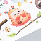 Наклейка пластик интерьерная цветная "Концерт зверят в лесу" набор 2 листа 30х90 см - фото 21568231