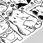 Наклейка пластик интерьерная чёрная "Стильные котята" 52х83 см - фото 804814135