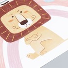 Наклейка пластик интерьерная цветная "Звери и радуга" набор 2 листа 30х90 см - фото 804814150