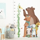 Наклейка пластик интерьерная цветная ростомер "Улей и зверята" набор 2 листа 30х90 см - фото 119410994