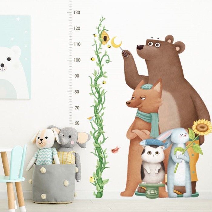 Наклейка пластик интерьерная цветная ростомер 