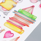 Наклейка пластик интерьерная цветная "Звери-книголюбы" 30х90 см - фото 21568318