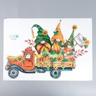 Наклейка пластик интерьерная цветная "Гномики в грузовике с тыквами" 39х56 см - Фото 2