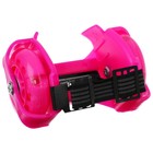 Ролики для обуви раздвижные ONLYTOP, светящиеся колёса РU 70 мм, ABEC 5, цвет розовый - фото 3214816